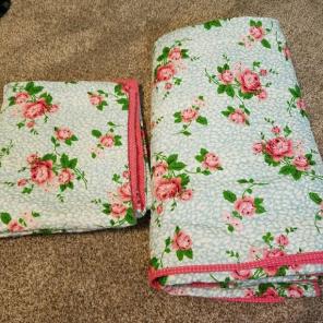 Betsy Johnson quilt and shams + blanket