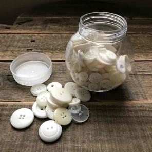 Jar of White Buttons