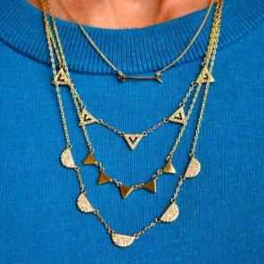 Stella & Dot PAVE CHEVRON NECKLACE
