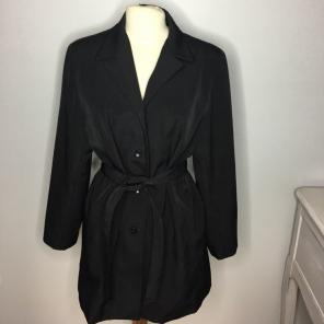 Anne Klein Belted Black Trench Coat