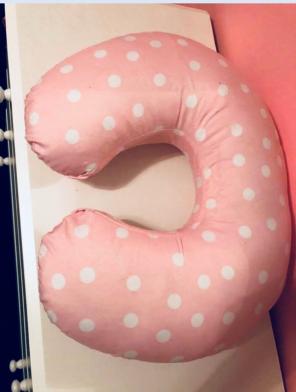 Baby Boppy Pilllow (pink And White)