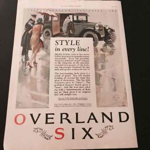 Antique 1926 Ad Overland Six Auto