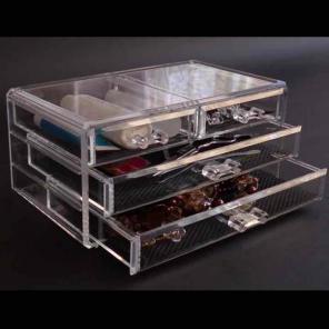 acrylic 4 drawer makeup jewelry storage