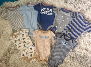 Lot Of 8 Newborn Onesies