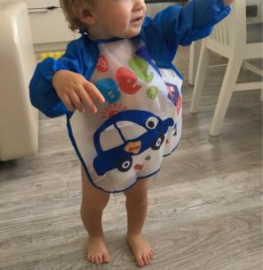 2 Toddler Long Sleeve Bibs