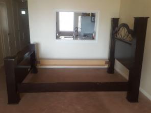 Black Wooden Bed Post