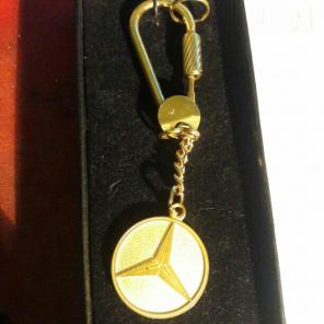 Mercedes Benz car gold key leash chain