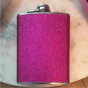 New pink sparkly flask
