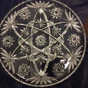 Holiday crystal platter