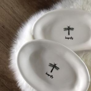 Rae Dunn Dragonfly Oval Set