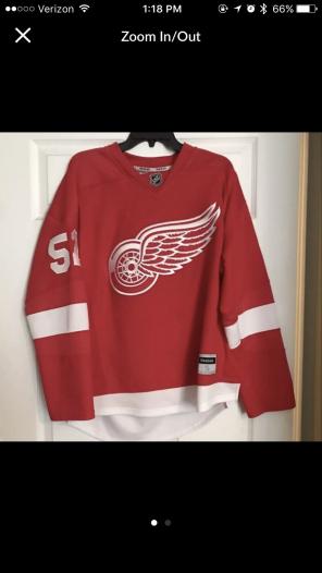 Authentic Red wings Jersey