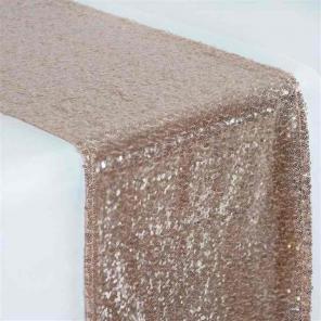 Rose gold table runners