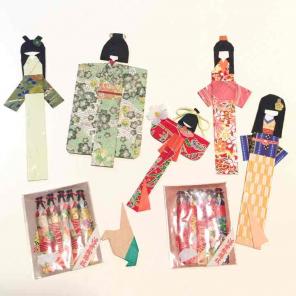 Japan geisha paper doll kawaii decor