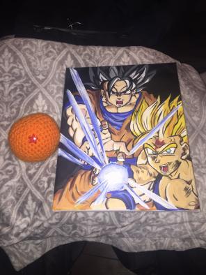 Hand Painted Dragon Ball Z Canvas