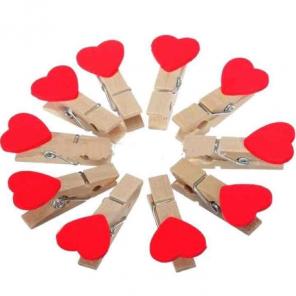 10 pcs Sweet Wooden Mini Clip Wood