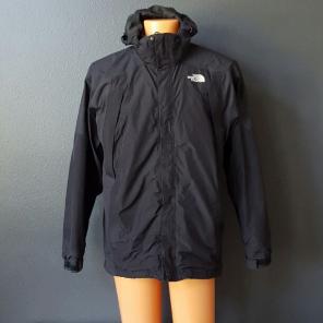 Men's black North Face raincoat, XL