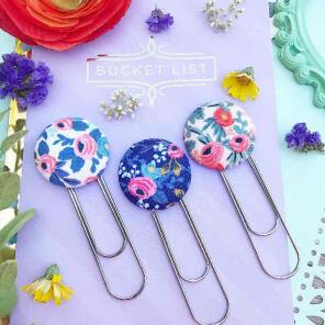 Rifle Paper Co fabric paper clips