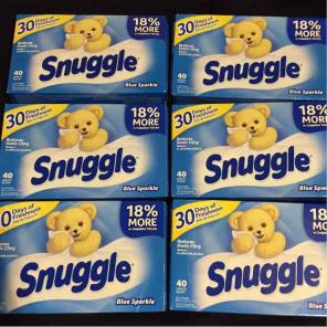6 boxes snuggle dryer sheets