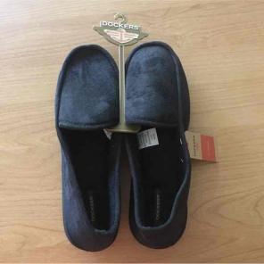 NWT Men's Black Docker Slippers SZ XL