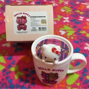 Hello Kitty Tartan RARE Mug with lid