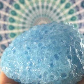 Blue slushie slime, 4 oz slush crunchy