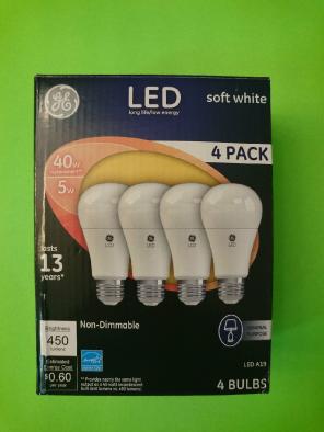 GE LED soft white 4 pack