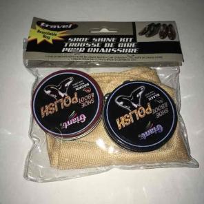 Shoe shine kit shine up old shoes blk/br