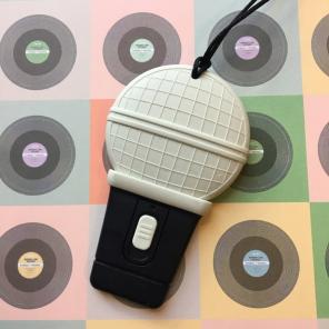 Microphone Chew Teething Stim nscklace