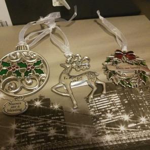 3PC CHRISTMAS ORNAMENTS NEW