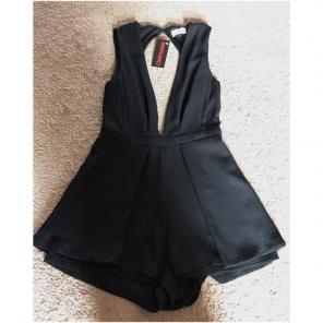 Alythea Black Dressy Romper