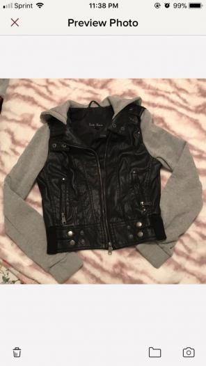 Black leather jacket