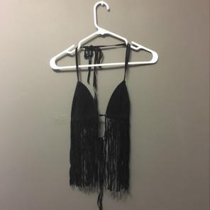 Urban Outfitters Black Fringe Crop!!!