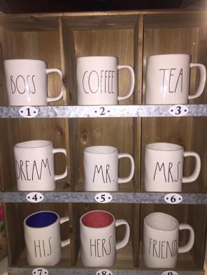 Rae Dunn 9 Mug Set Boss Coffee Tea