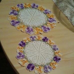 Vintage Hand Crocheted Lace Doily 1940s