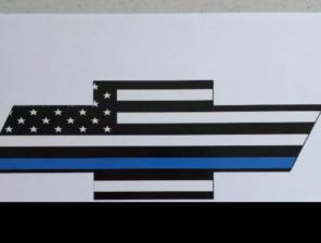 Chevy blue line decal
