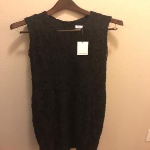 Calvin Klein black floral lace dress