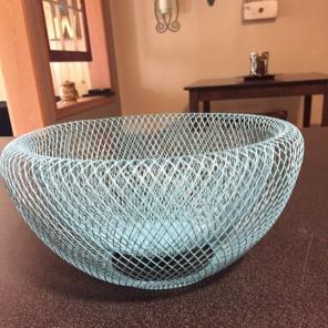 Brown And Blue Metal Bowls
