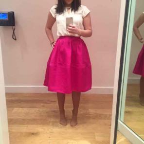 Hot pink Express full skirt