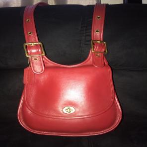 Vintage Coach Saddle Bag
