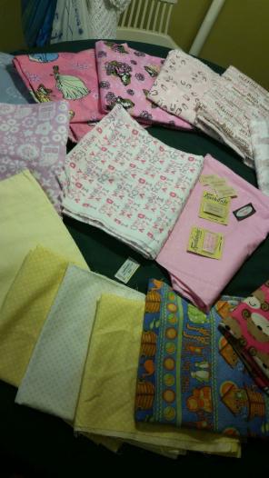 16 quilting fabric 7-8lbs