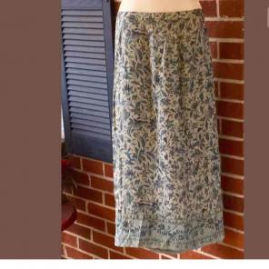 Talbots wrap silk petite size skirt