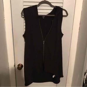 Black zip up vest