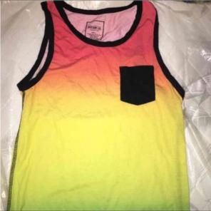 Colorful Pocket Muscle Shirt Tank