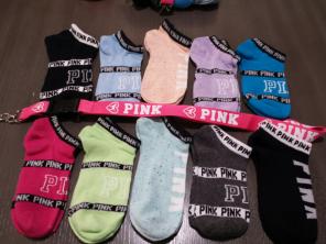 10 new pairs of pink socks 1 free lanyar