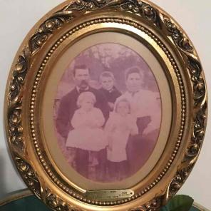 Vintage ornate frame with antique photo