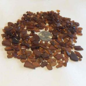 Brown sea glass #002