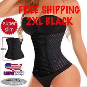 5XL BLACK WAIST TRAINER CINCHER