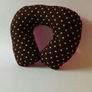 Pink/Brown Polka Dots Neck Pillow