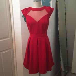 Glam Red Retro Dress