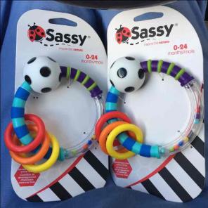 2 sassy ring rattles